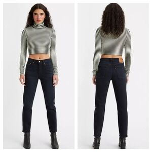 NWT Levis Premium Big E Wedgie Fit High Rise Tapered Leg Ankle Jeans Women Sz 29